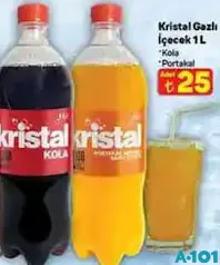 KRİSTAL GAZLI İÇEÇEK KOLA/PORTAKAL 1 L
